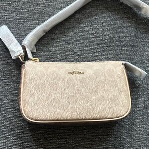 Coach Pebble Leather Signature Mini Shoulder Bag in Blush Nolita 19